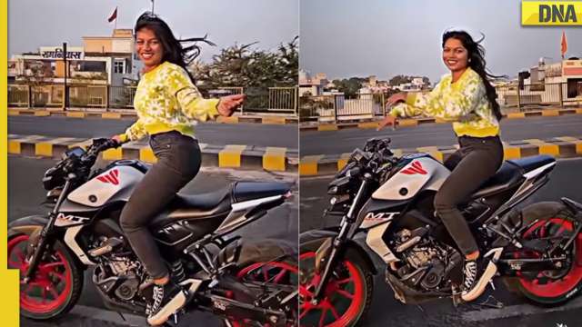 12 Saal Ka Bachcha Bf Xxx - Viral video: Girl dances to Bhojpuri song while riding bike, netizens say '  bas ab yahi bacha tha'