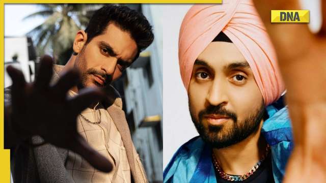 Diljit Dosanjh shares special moment with Soorma co-star Angad Bedi at singer's Mumbai concert Diljit Dosanjh shares special moment with Soorma co-star Angad Bedi at singer's Mumbai concert