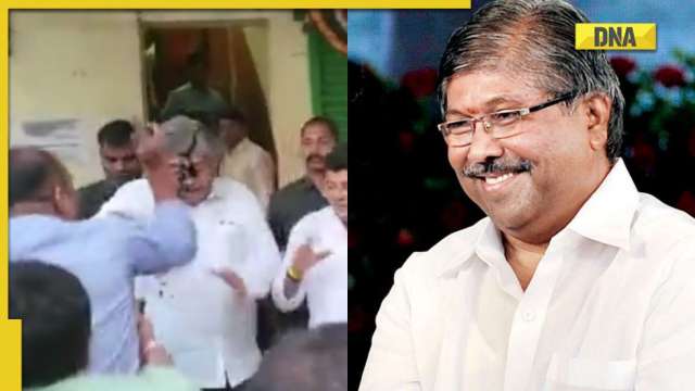 Ink thrown at Maharashtra minister Chandrakant Patil over Ambedkar, Phule remark - Vimarsana News