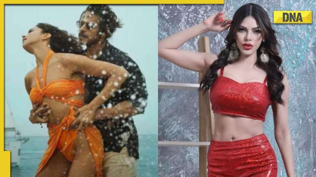 Besharam Rang: Sherlyn Chopra calls Deepika Padukone 'member of tukde tukde gang' as she wears saffron bikini - Vimarsana News