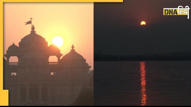 last sunset of 2022 in india see sun set photos from assam delhi and himachal pradesh