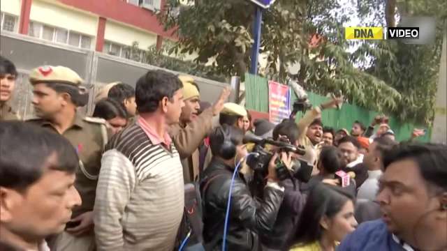 Delhi People Protest Against Girls Killing By Car Outside Sultanpuri Ps