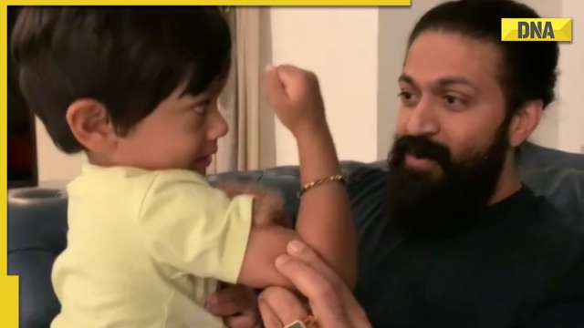 Watch: KGF star Yash's son compares his muscles with papa's 'soft' arms, actor praises his conviction - Vimarsana News