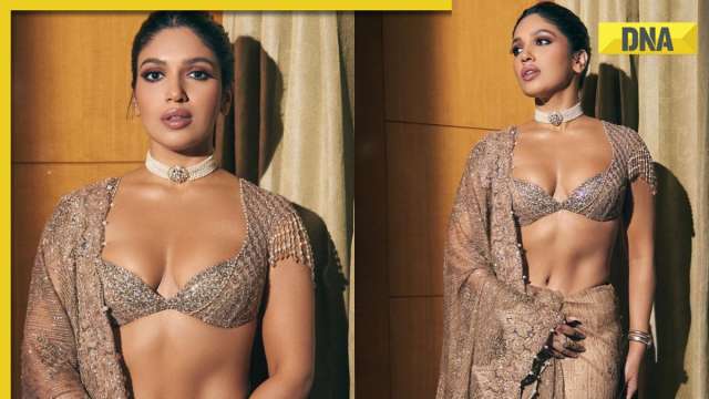 Bhumi Pednekar stuns in shimmering nude lehenga choli for Sidharth Malhotra-Kiara Advani's wedding reception - Vimarsana News