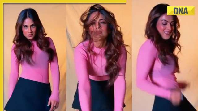 Nia Sharma's sizzling dance in pink top and sexy short skirt burns the ...