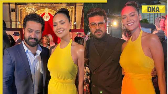 Esha Gupta poses with Priyanka Chopra, Jr NTR, Ram Charan; congratulates South Asian artistes for Oscars nominations - Vimarsana News