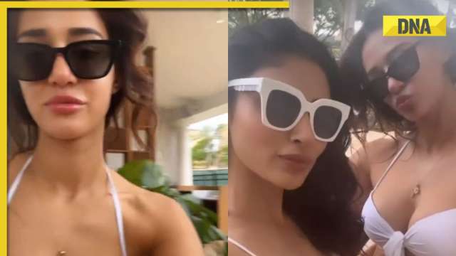 Disha Patani sets temperature of US high with her sexy white bikini looks, poses with Mouni Roy - Vimarsana News