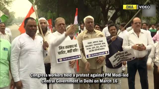 Delhi: Congress Workers Protest Over Adani Row, Reiterate Demand Of JPC ...