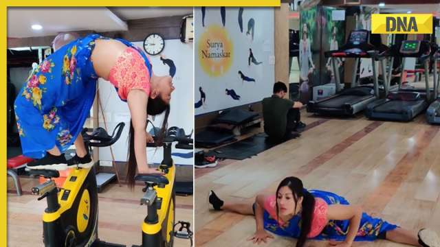 Desi Woman In Saree Works Out In A Gym Viral Video Impresses Internet Trendradars India