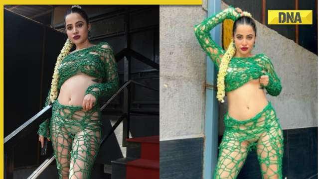 Urfi Javed gets trolled for wearing fishing net with gajra, netizens say 'machware aapko khoj rahe hai' - Vimarsana News