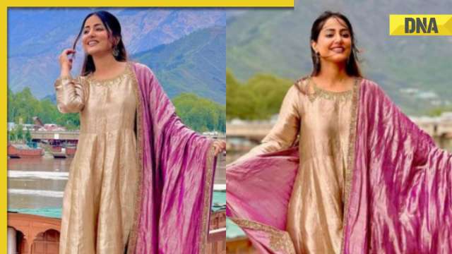 In pics: Hina Khan celebrates Eid in Kashmir, shared gorgeous pics in golden ethnic outfit from Dal Lake - Vimarsana News