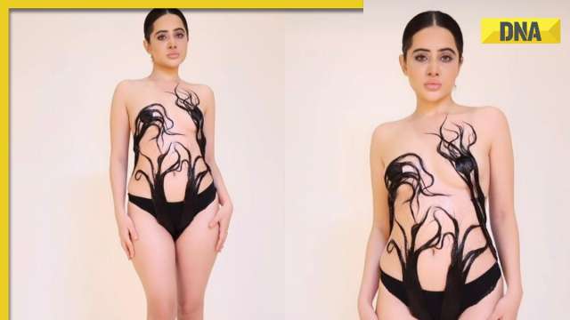 Urfi Javed slammed for new topless shoot, barely covering herself with hair: ‘Being naked on camera is not talent’