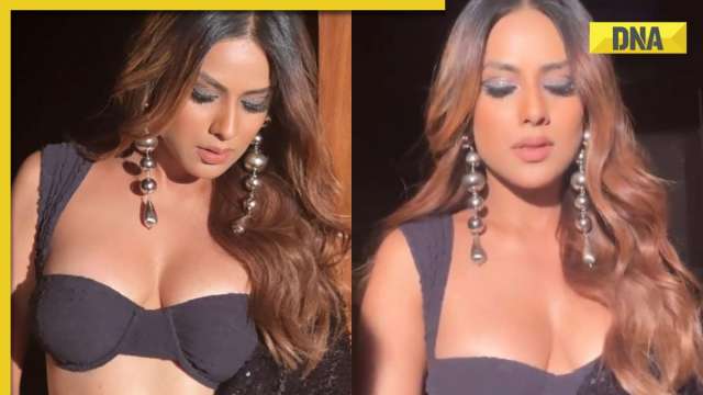 Nia Sharma looks mesmerisingly hot in black saree with plunging neckline blouse - Vimarsana News