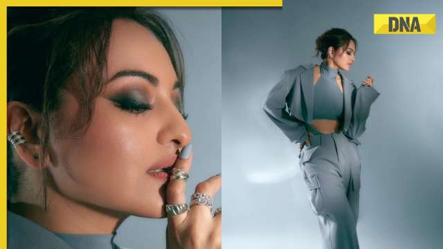 Sonakshi Sinha Looks Stunning At Dahaad Promotions In Grey Pant Suit Worth