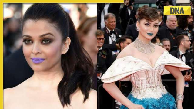 Urvashi Rautela trolled for wearing blue lipstick at Cannes 2023, netizens say 'cosplaying Aishwarya Rai this year?' - Vimarsana News