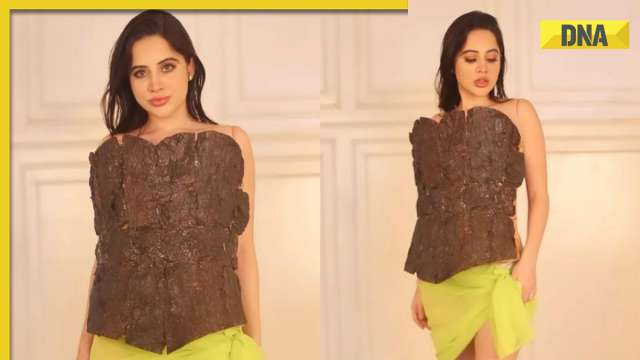 Urfi Javed dons outfit made from tree bark, netizens joke 'gobar zyada lag raha hai' - Vimarsana News