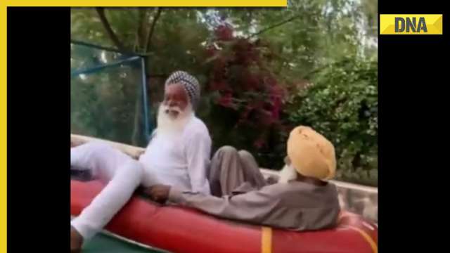 Witness The Infectious Joy Of Two Elderly Sikh Men On A Water Slide