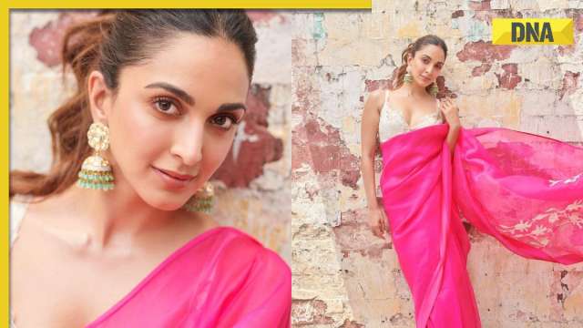 Kiara Advani's hot pink saree and bralette will take you through