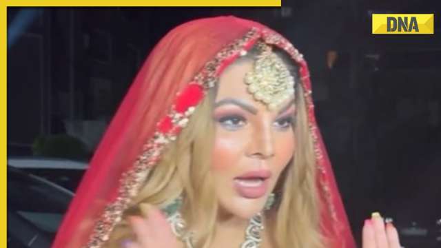 Rakhi Sawant throws break-up party in red lehenga, says she is ‘finally getting divorce’ from Adil Durrani: Watch