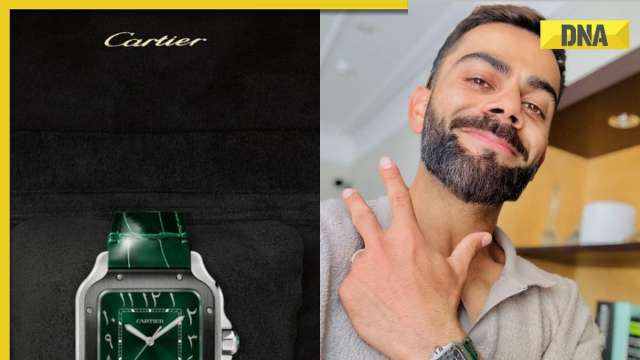 Virat Kohli Is All Smiles As He Flashes New Santos de Cartier Green Dial  wristwatch which costs ₹795,000