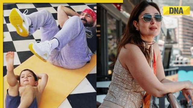 International Yoga Day 2023: Kareena Kapoor Khan shares adorable pic of Saif Ali Khan, Jeh practicing yoga - Vimarsana News
