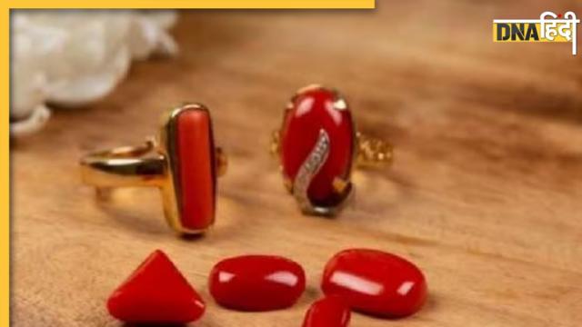 Natural Red Coral (Moonga) Ring With Gold 4.170Gm (Moonga Size 6.50 Ratti  Very good Quality) with Lab Certificate – Asdelo