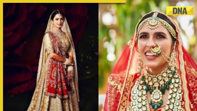 Just came across this pretty Sabyasachi Lehenga on Shloka Mehta. What do  you t… | Indian wedding dress bridal lehenga, Lehnga designs, Designer  bridal lehenga choli