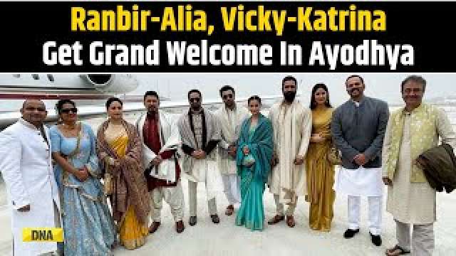 Ram Mandir Inauguration: Ranbir, Alia, Vicky, Katrina Reach Ram Mandir To Attend 'Pran Pratishtha'