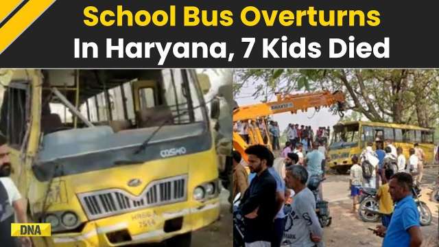 7 Children Dead As School bus Overturns In Narnaul, Driver Allegedly Drunk | Haryana News