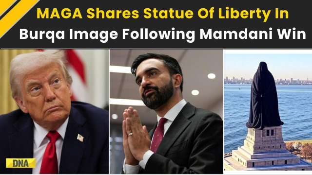 US News: Burqa-Clad Statue Of Liberty Sparks MAGA Outrage After Mamdani Victory