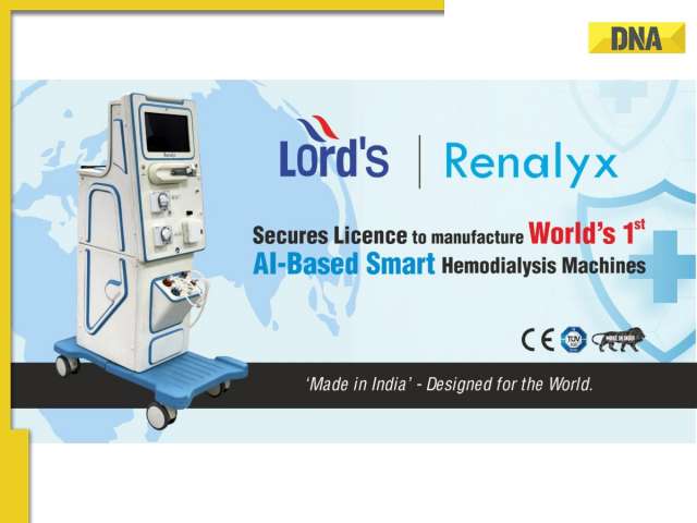 dnaindia.com - DNA Web Team - Lords Mark Industries Ltd.-Renalyx Wins Licence to Manufacture Class C World's First AI-Based Smart HemoDialysis Machines, Becomes World's 6th CE-Certified Brand