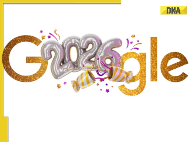 dnaindia.com - Shivani Tiwari - Google Doodle celebrates New Year 2026 with festive party artwork; look at major doodles of 2025