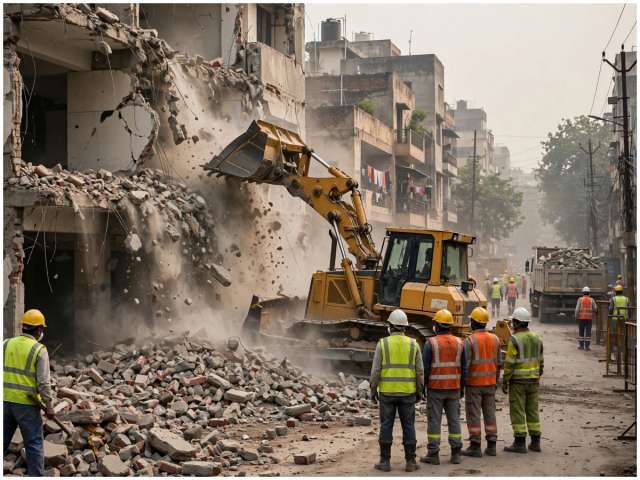 dnaindia.com - Aseem Sharma - MCD cracks down on illegal construction in Delhi, demolishes 11 properties