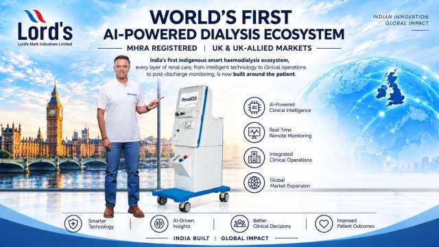 dnaindia.com - DNA Web Team - Lord's Mark Industries Limited World's First AI-Powered Dialysis Ecosystem Secures MHRA Registration, Opens Gateway to UK & UK-Allied Markets