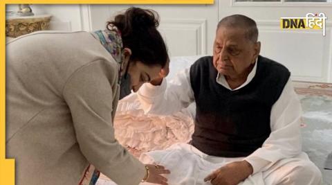 Aparna Yadav with Mulayam Singh Yadav.