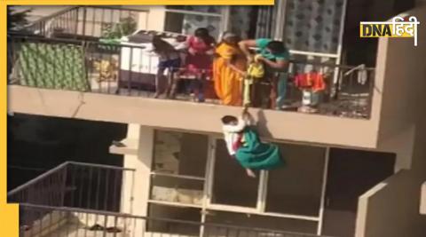 mother hangs her son from 10th floor in faridabad haryana