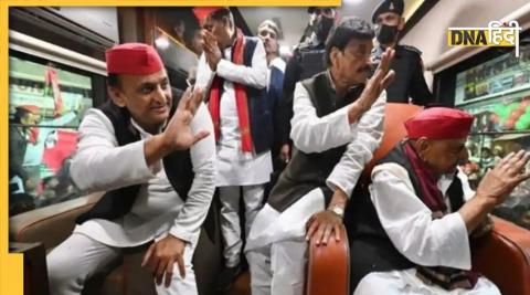 Akhilesh Yadav, Mulayam Singh Yadav and Shivpal Yadav.