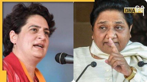 Mayawati and Priyanka Gandhi (File Photo-PTI)