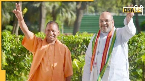 Yogi Adityanath with Amit Shah (Photo Credit- BJP/Twitter)