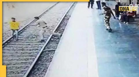 thane policeman saved the life of an 18-year-old man who committed suicide by jumping on the railway track.