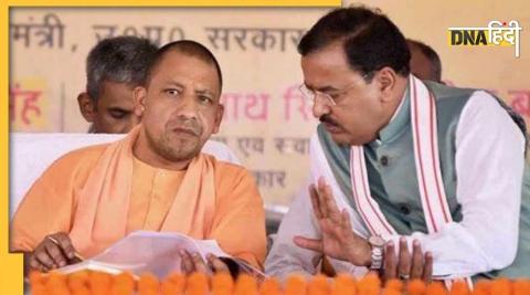 Yogi Adityanath with Keshav Prasad Maurya. (File Photo-PTI)