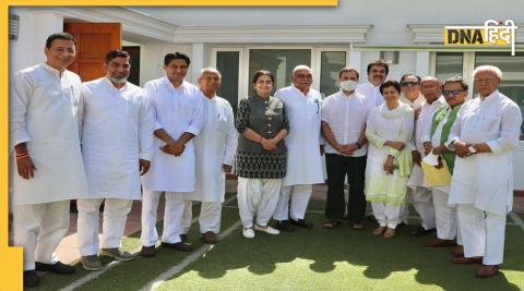 Congress leaders from Haryana met party leader Rahul Gandhi in Delhi