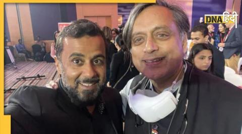 Chetan Bhagat with Shashi Tharoor