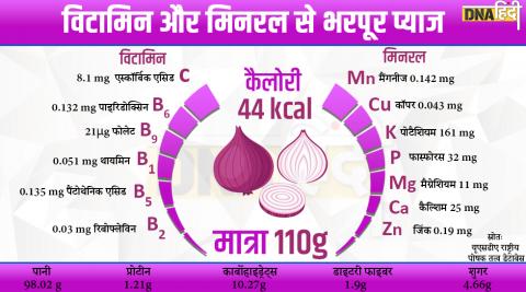 प्याज की न्यूट्रिशन वैल्यू 