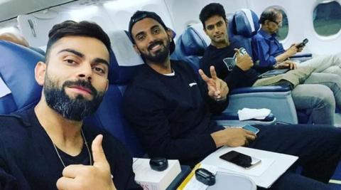 virat kohli in flight