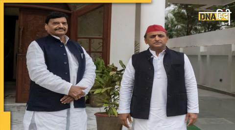 Shivpal Singh Yadav with Akhilesh Yadav