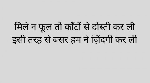 मिले न फूल तो कांटों से दोस्ती कर ली 