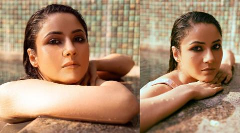 Shehnaaz Gill Intense Pool Look