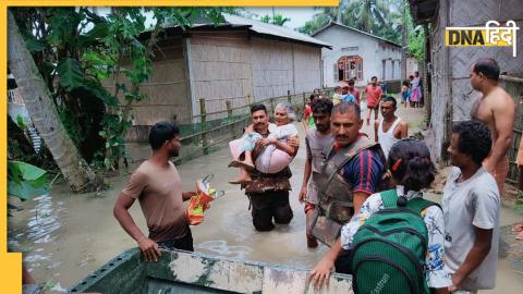 असम में बाढ़ से बेहाल हैं आम लोग