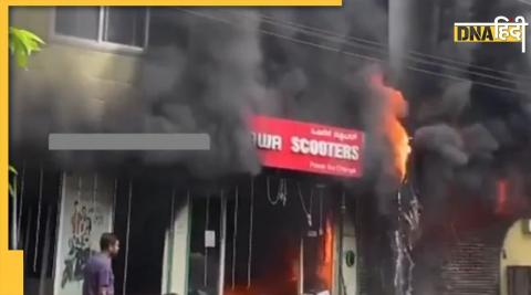 Okinawa EV Fire: Another dealership caught fire video viral on social media